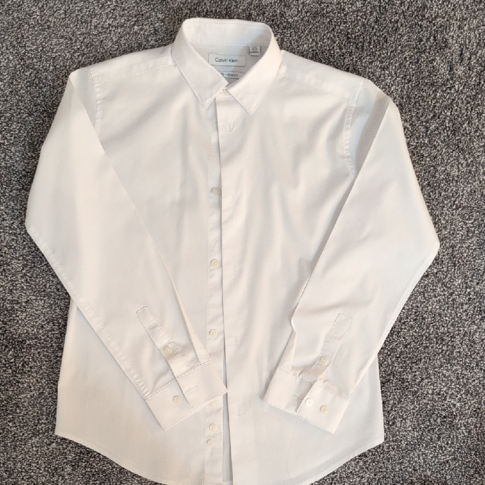 Calvin Klein Kids White Dress Shirt
